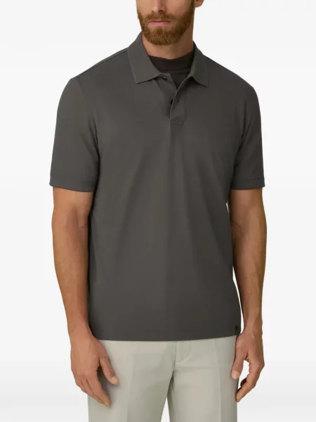 Tricou polo Boggi Milano stretch gri