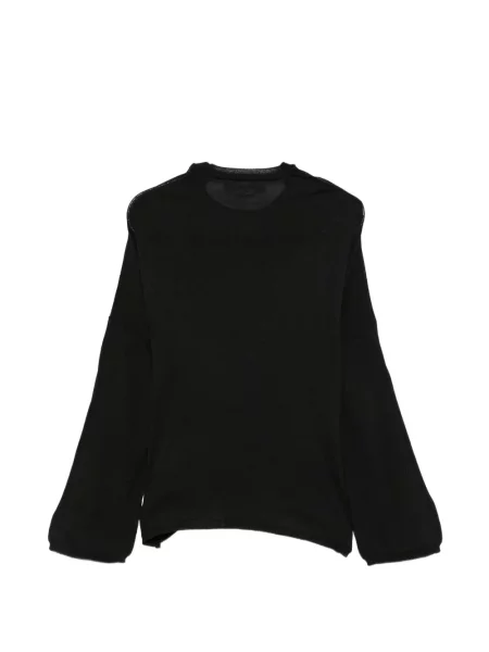 Pulover Comme Des Garçons cu decolteu rotund negru