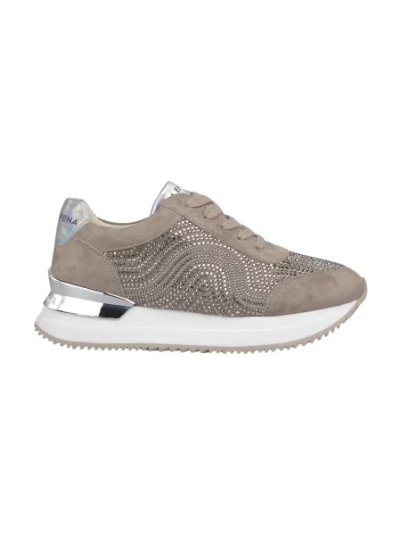 Sneakersy Alma En Pena z nadrukiem brązowe
