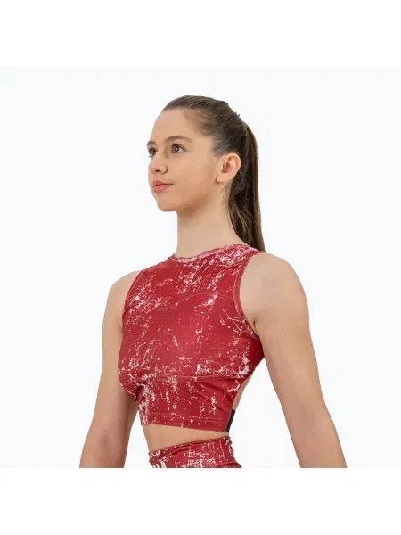Top de antrenament pentru femei NEBBIARough Girl Crop red roșu