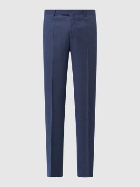Spodnie do garnituru o kroju slim fit z żywej wełny model ‘Massa’ Baldessarini niebieskie