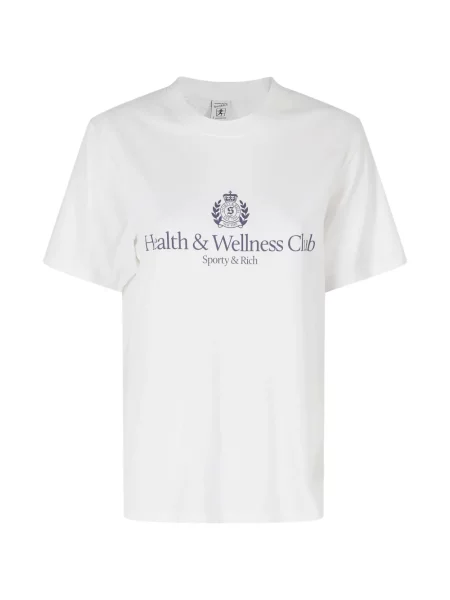 Tricou Sporty & Rich cu imagine alb