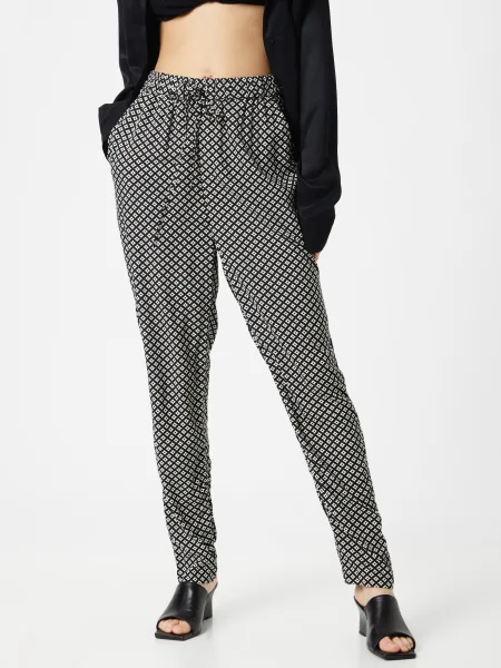 ABOUT YOU Pantaloni Elina negru alb