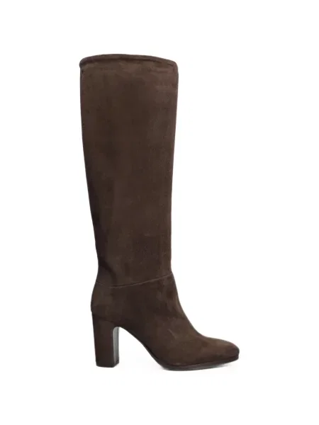 Botine Julie Dee din piele de căprioară maro