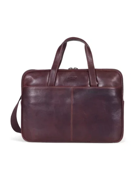Torba na laptopa Howard London skórzana brązowa