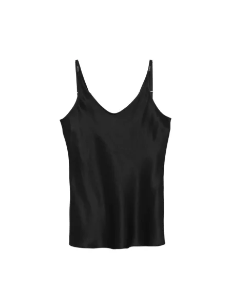 Top Brunello Cucinelli z dekoltem w serek czarny