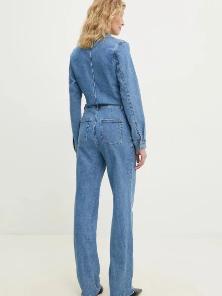 Answear Lab kombinezon jeansowy niebieski