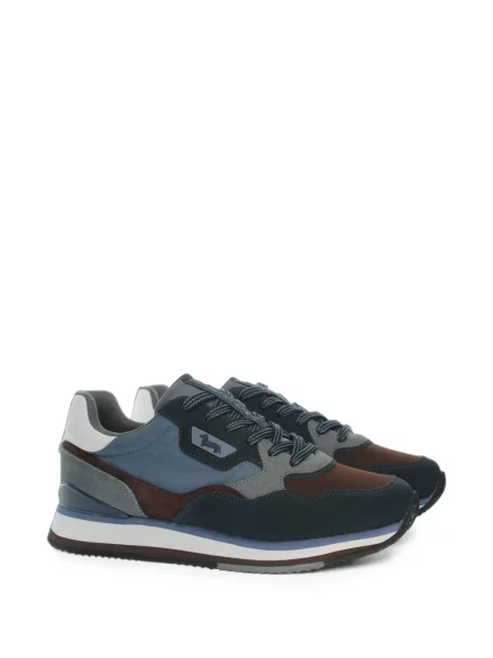 Sneakerși Harmont & Blaine cu șireturi din dantelă albastru