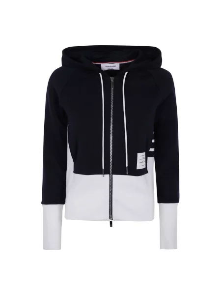Bluza z kapturem Thom Browne z kapturem niebieska