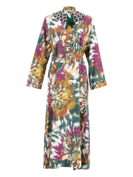 Халат Paula с tie-dye ефект розово