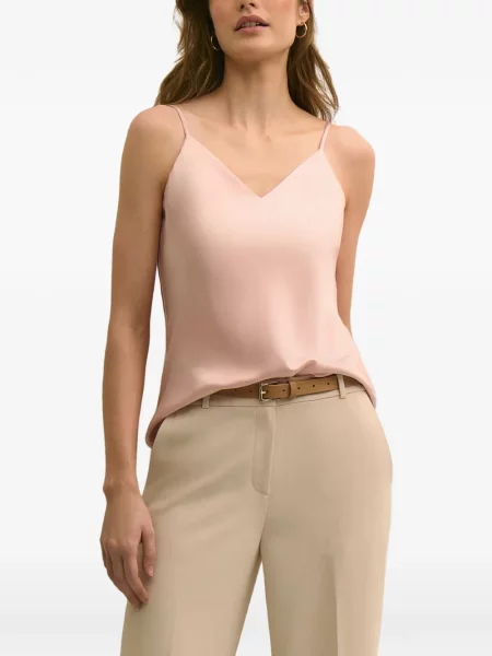 Top Brooks Brothers cu decolteu în V cu bretele roz