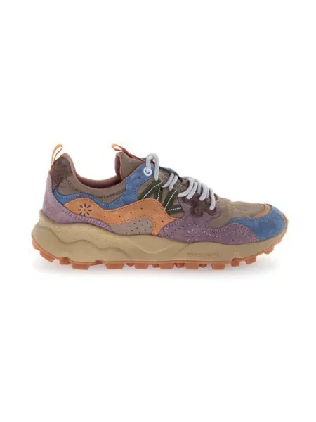 Sneakersy Flower Mountain zamszowe w kwiatki szare