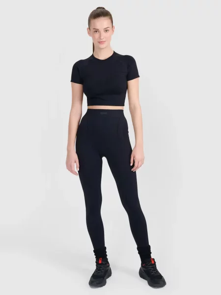 4F legginsy sportowe bezszwowe do ćwiczeń XS/S czarne