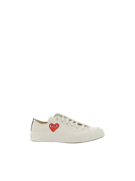 Sneakers Converse x Comme des Garçons PLAY Chuck 70 OX Milk/ Black/ Red EUR białe