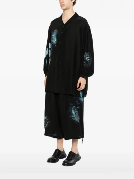 S límcem košile Yohji Yamamoto s potiskem černá
