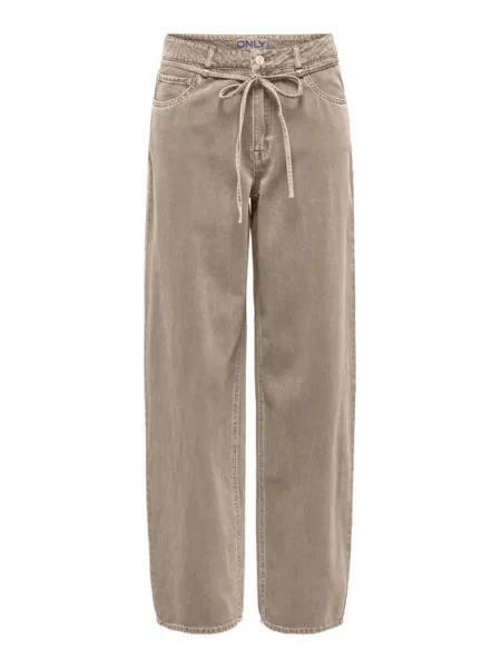 ONLY Jeansy Gianna Straight Leg beżowy