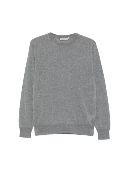 Sweter Canali ze sznurkiem szary