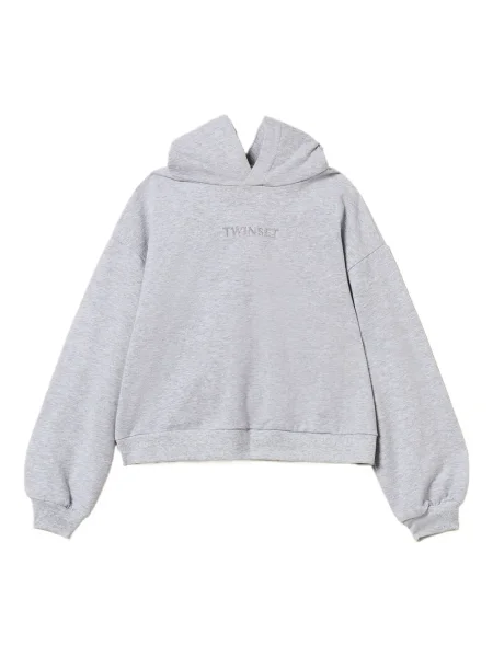 Bluza z kapturem dziecięca Twinset szara