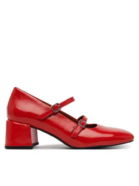 Кожени обувки с дебел Vagabond Shoemakers ADISON с дебел червено