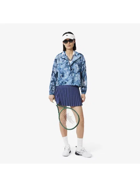 Lacoste Lekka Kurtka Tenisowa Z Nadrukiem Krokodyla niebieska