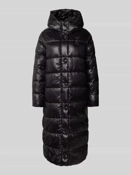 Płaszcz pikowany o kroju regular fit z detalem z logo model „BELLEVUE” Blauer czarny