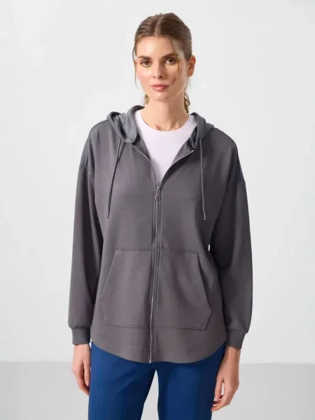 Tommy Life Sweater majica antracit siva
