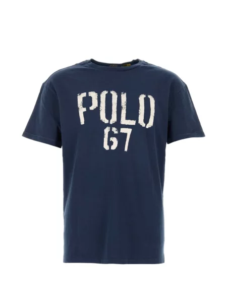 Tricou polo Polo Ralph Lauren cu imagine cu decolteu rotund din jerseu albastru