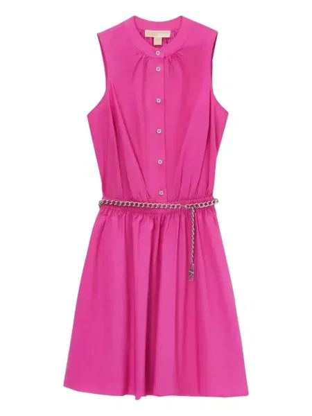 Rochie maxi Michael Michael Kors cu mâneci lungi lungă de costum roz