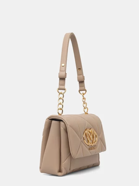 Love Moschino geantă poștas pentru femei cu imitație de piele bej