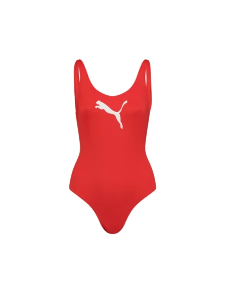 Jednoczęściowy strój kąpielowy PUMA Swim czerwony