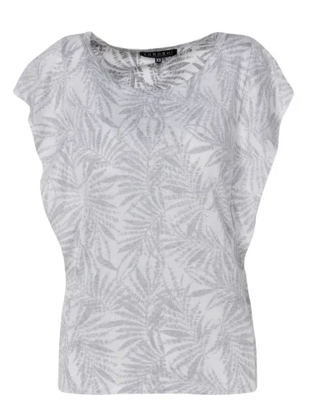 KOROSHI Bluză gri alb