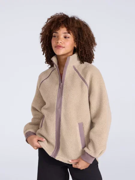 Kurtka Bonnie Trim Borg Beige beżowa