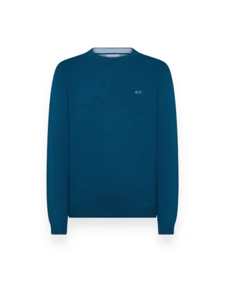 Sweter Sun68 wełniany niebieski