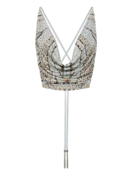 Top Camilla z dżerseju niebieski