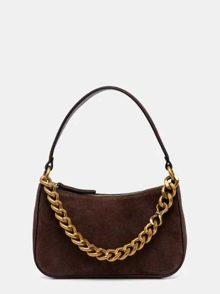 Geanta hobo Twinset din piele maro
