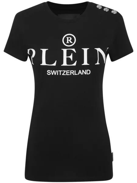Tricou Philipp Plein cu imagine negru