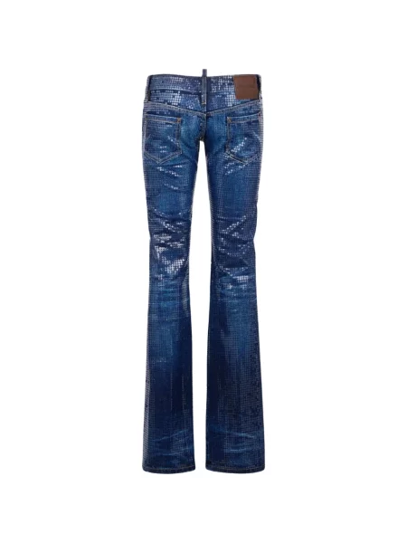 Blugi Dsquared2 cu paiete albastru