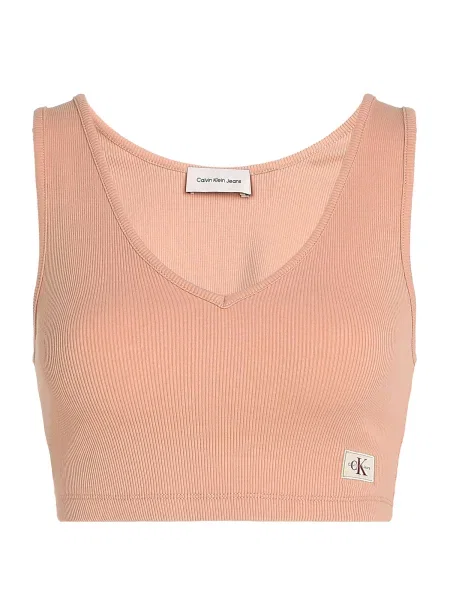 Cropp top din denim Calvin Klein Jeans roz