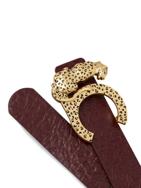 Diržu apjuostas diržas Lola_casademunt leopardinis su sagtimis juoda