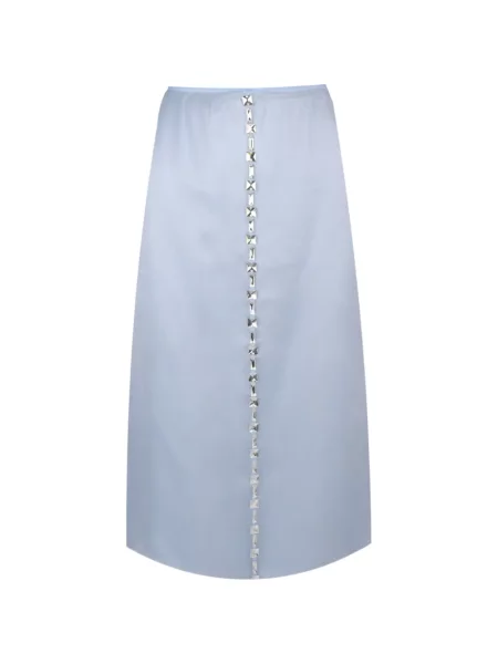 Fustă midi Fabiana Filippi din organza albastru
