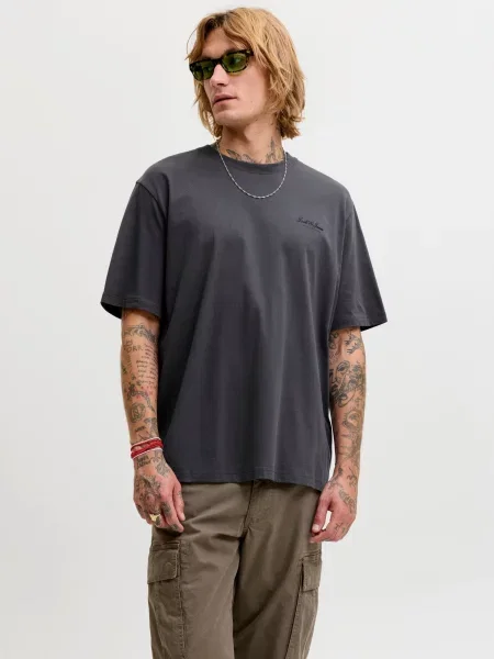 JACK & JONES Tricou JJEArchive închis gri
