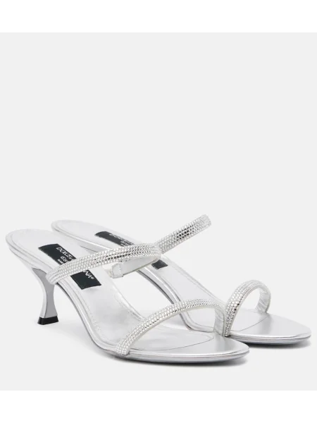 Papuci tip mules Dolce&gabbana argintiu