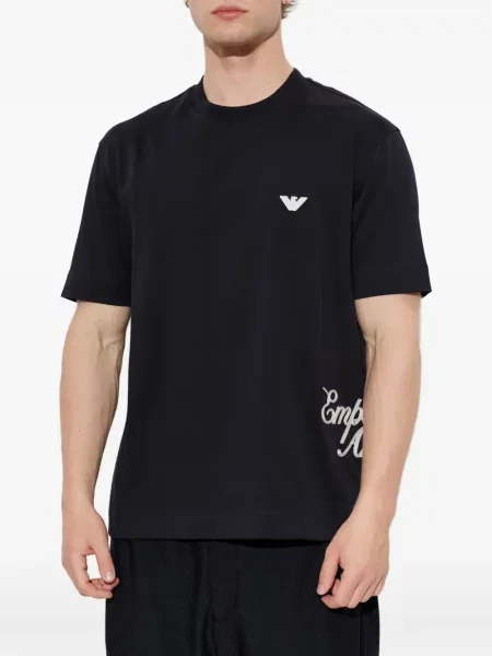 Μπλούζα Emporio Armani με κέντημα μπλε