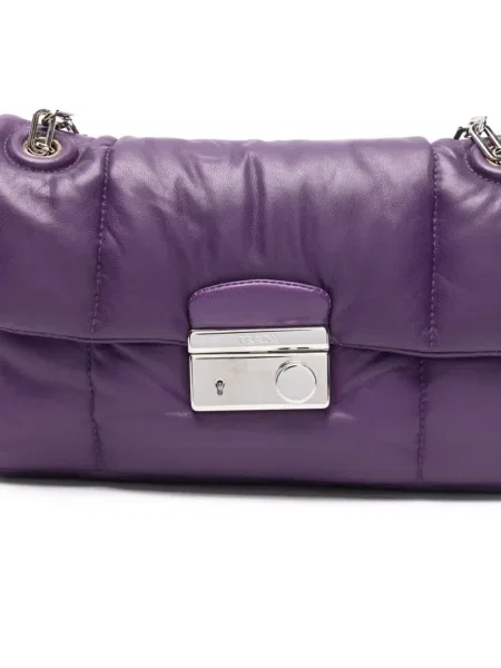 Colier Prada matlasat cu bretele violet
