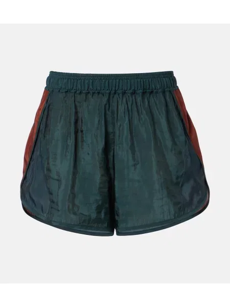 Tafta szorty Saint Laurent zielone