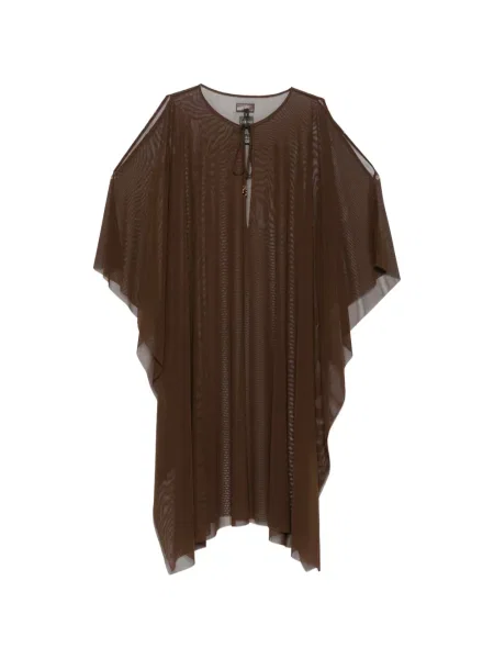 Rochie midi Fisico cu legături maro