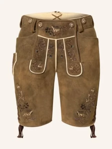 Beckert Kožené Kalhoty Meran hnědá