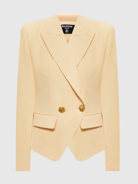 Двобортний жакет Balmain жовтий