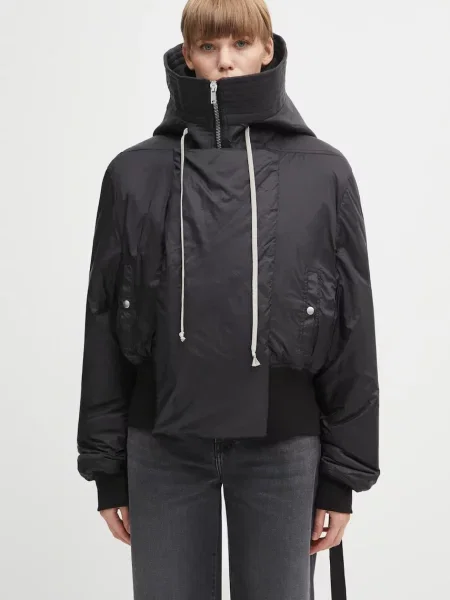 Rick Owens DRKSHDW geacă Cropped Alice Parka de iarna oversize negru