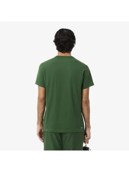 Lacoste Sportowy T-Shirt Ultra Dry Z Nadrukiem Graficznym zielony